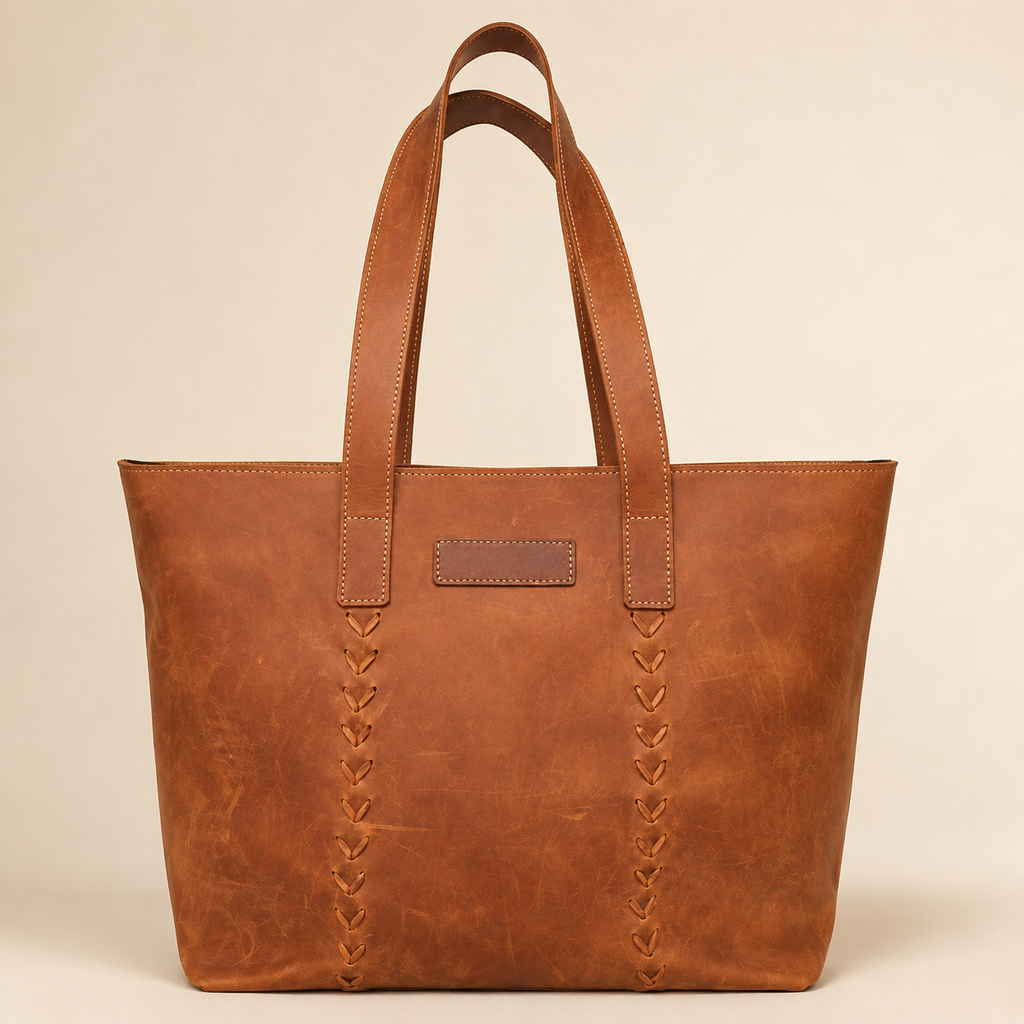 Neo Hand-Laced Leather Tote
