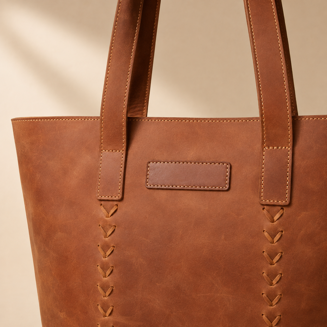 Neo Hand-Laced Leather Tote