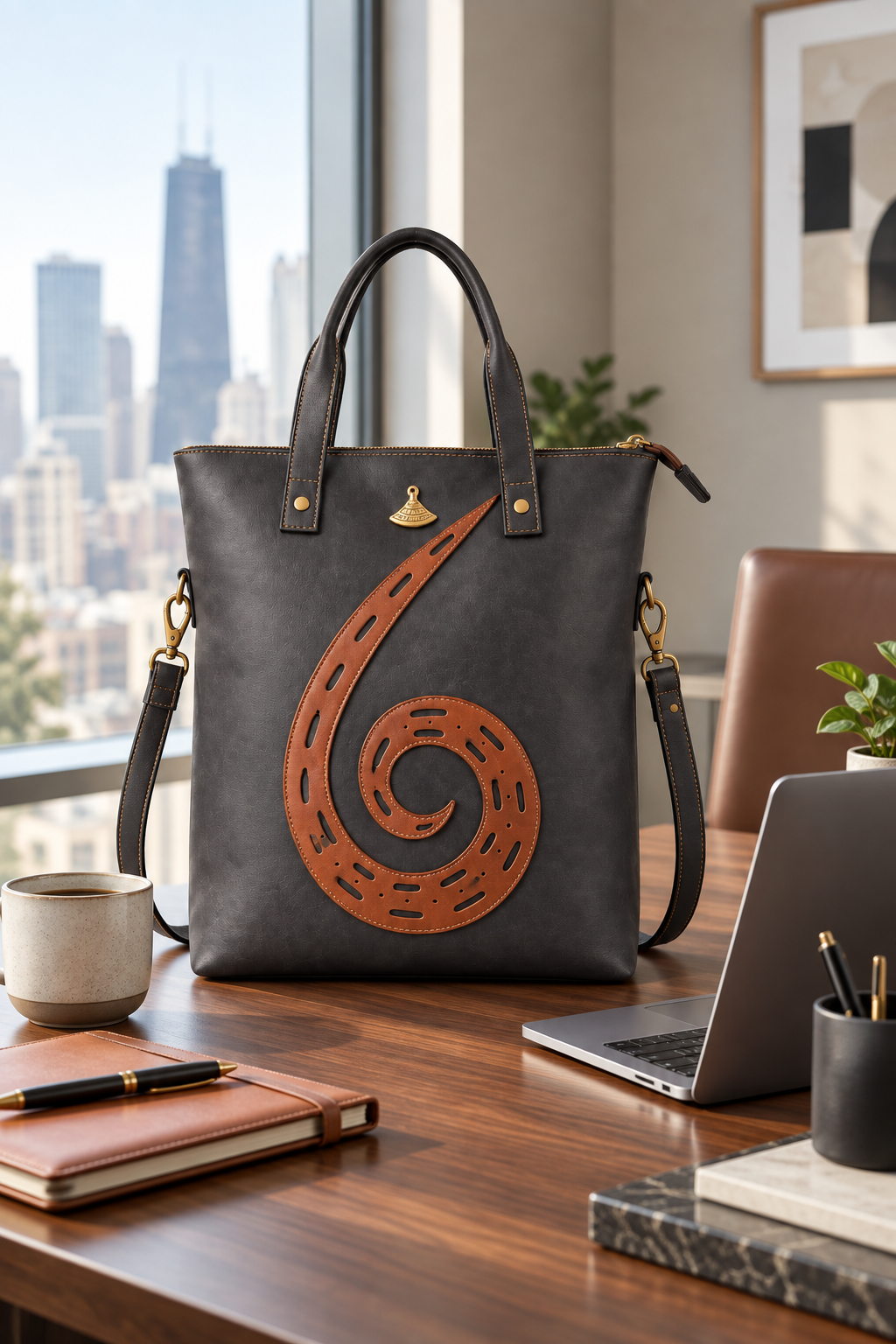 Phaena Professional Laptop & Work Bag with Lesotho Hat Emblem