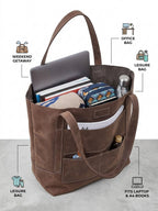 Khetsi Pull-Up Leather Tote Bag Collection – Small, Medium & Large