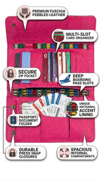 All-in-One Full-Grain Leather Travel Wallet & Clutch