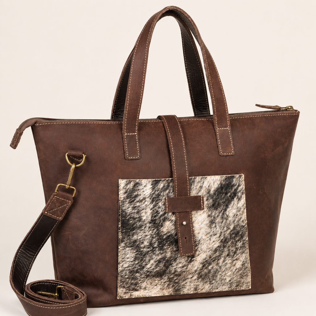 Kabelo Open Leather Work Tote