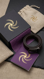 AULI Signature Reversible Full-Grain Leather Belt – Brown & Black