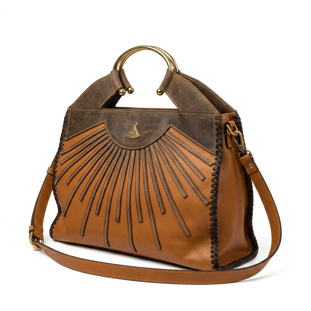 Mahlaseli Leather Handbag – Lumina Sunburst Collection